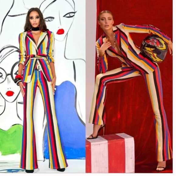 Rainbow 🌈 Colorful Striped Pants - Picture 2 of 14